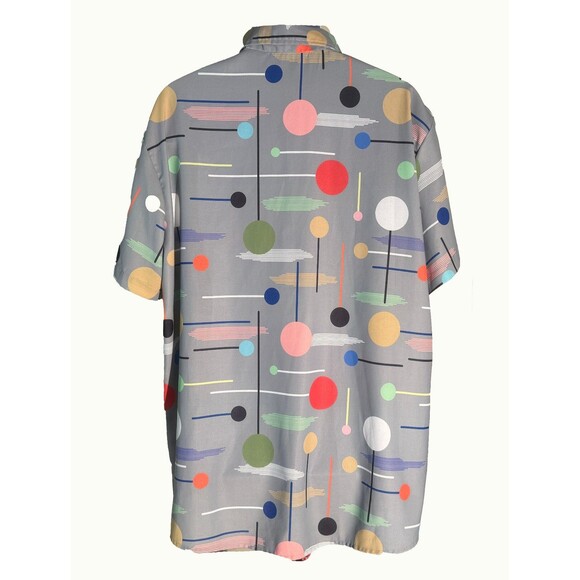 MISSLOOK Short Sleeve Button Down Dots Shirt XXL - Picture 3 of 6